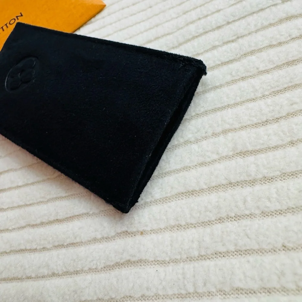 Louis Vuitton Black Suede like Lipstick Holder Sleeve New